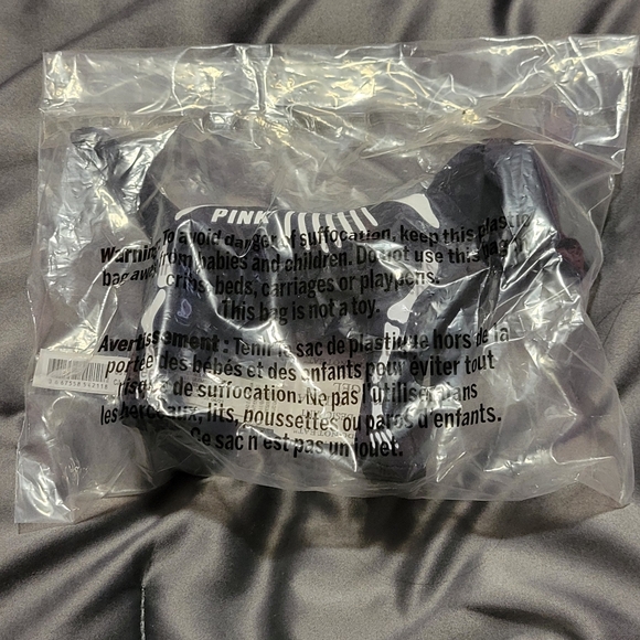 VS PINK Pink Striped OR Black Skelton Print Stuffed Dog - Picture 5 of 6